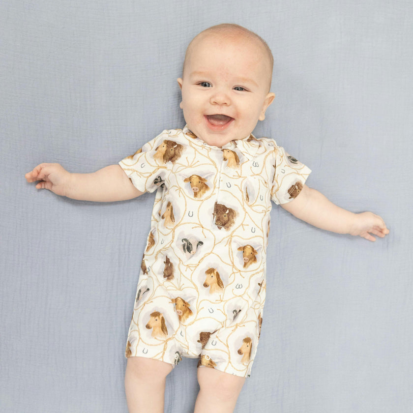 Farm Animals Rope Cameos Uni - Polo Shortie