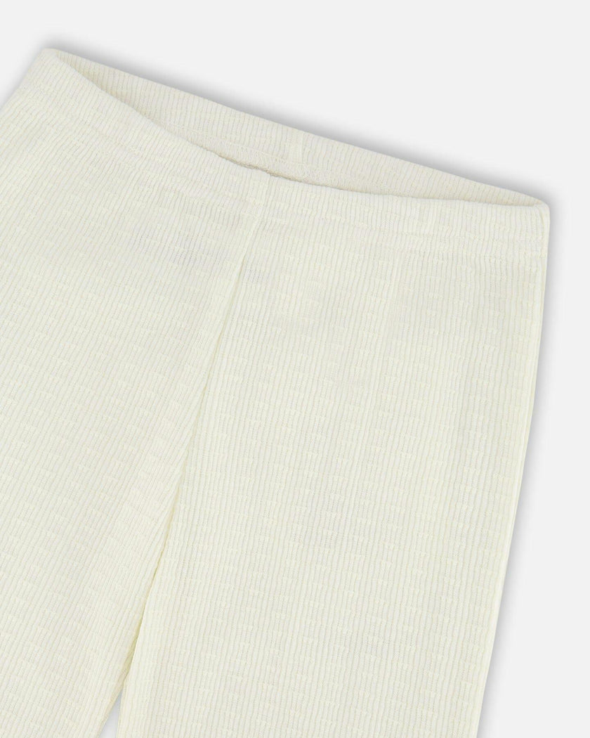 Crinkle Jersey Leggings Off White