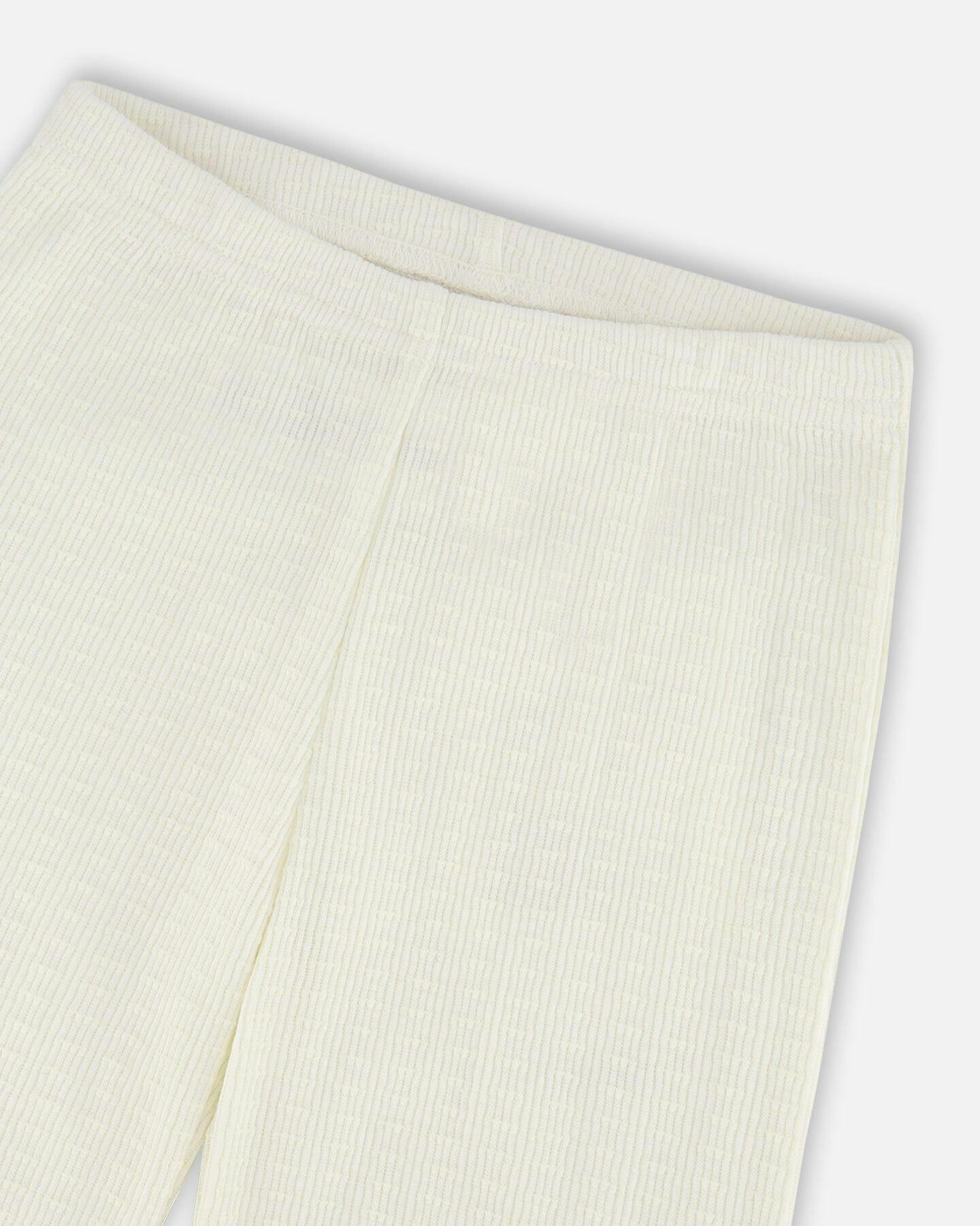 Crinkle Jersey Leggings Off White