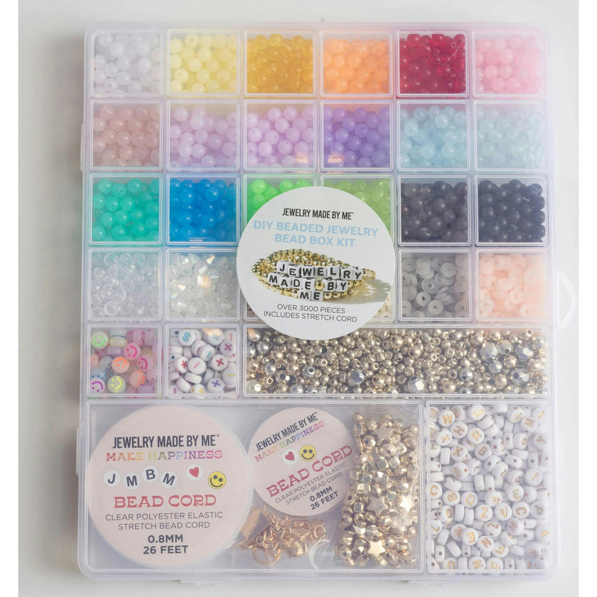 Over 3000-Piece Rainbow Bead Kit with Letters