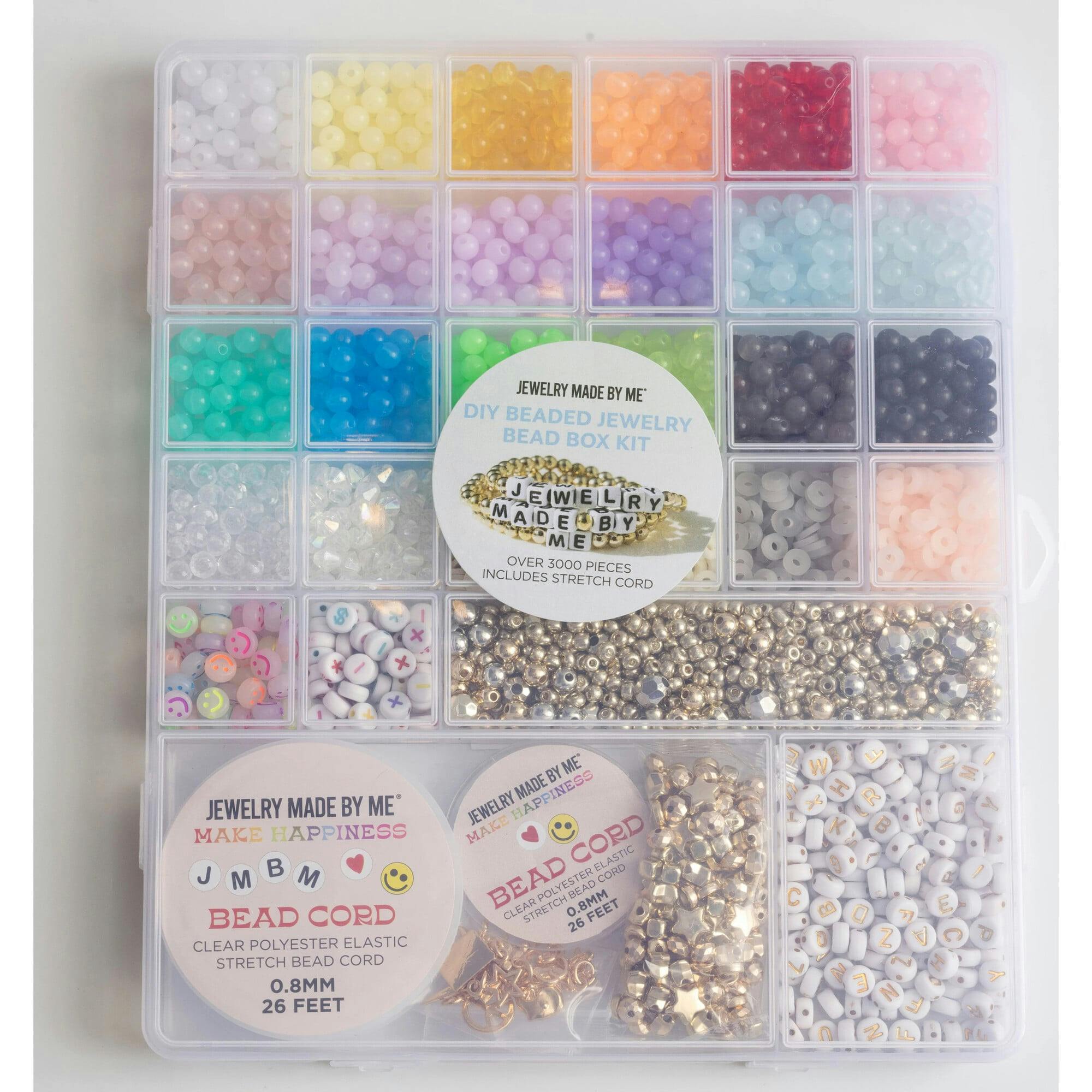 Over 3000-Piece Rainbow Bead Kit with Letters