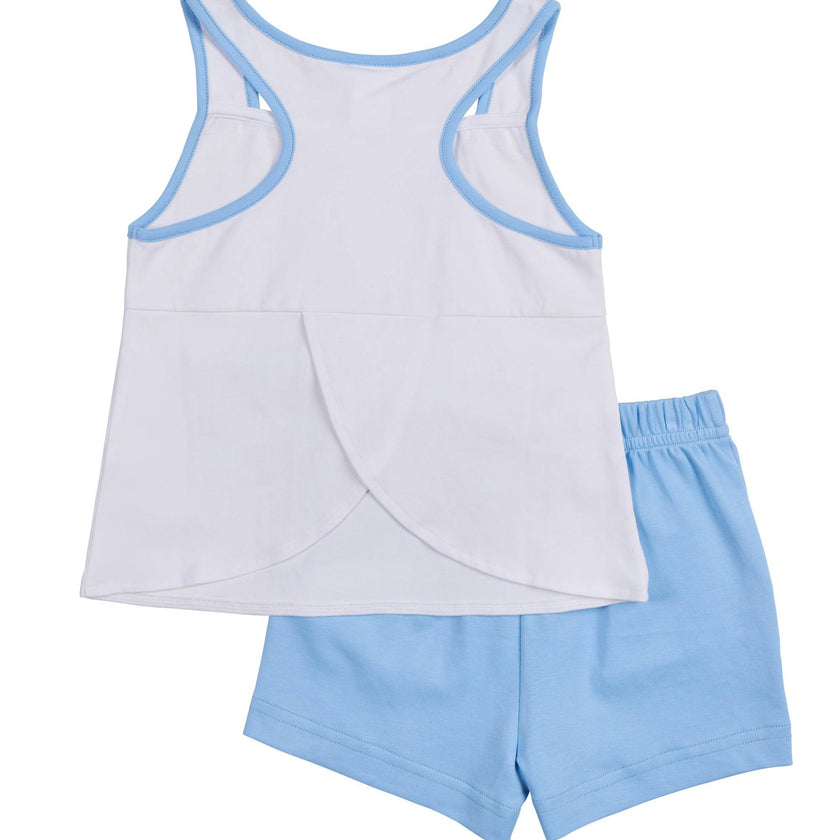 Knit Short Set With Tennis Rackets