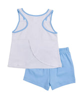 Knit Short Set With Tennis Rackets