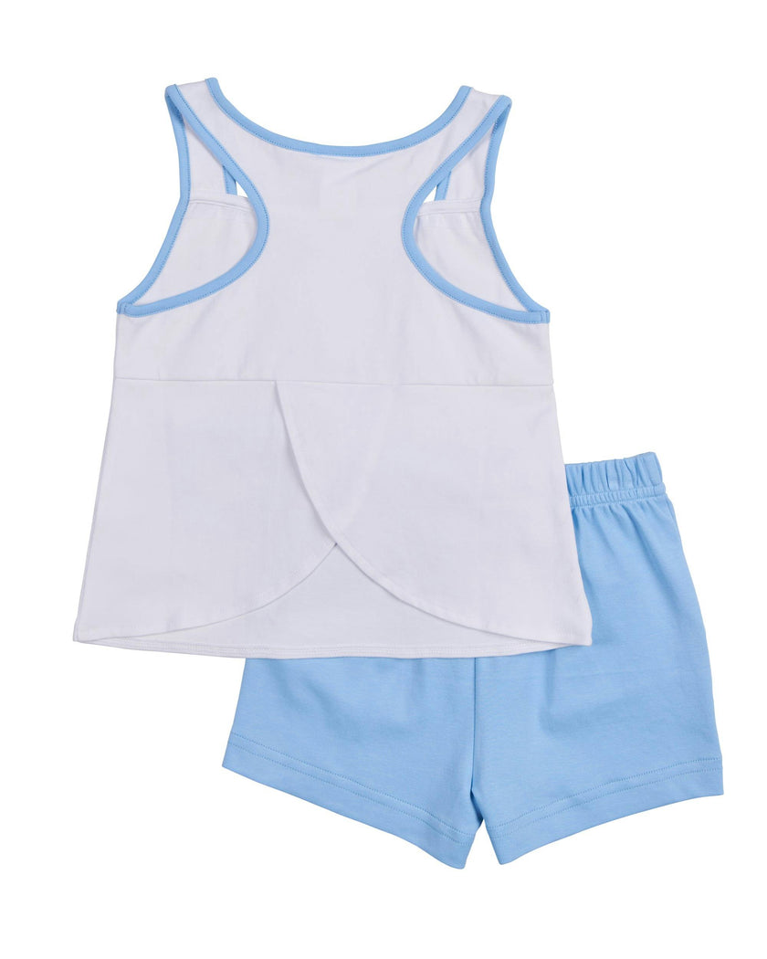 Knit Short Set With Tennis Rackets
