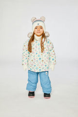 Baby Two Piece Snowsuit White With Floral Print