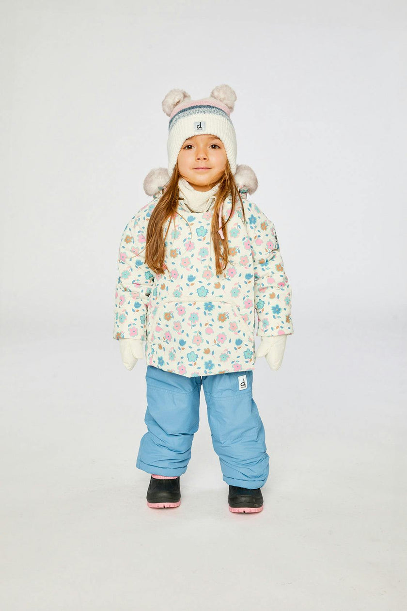 Baby Two Piece Snowsuit White With Floral Print