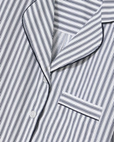 The Celine Poplin Pajama Set in Navy French Ticking