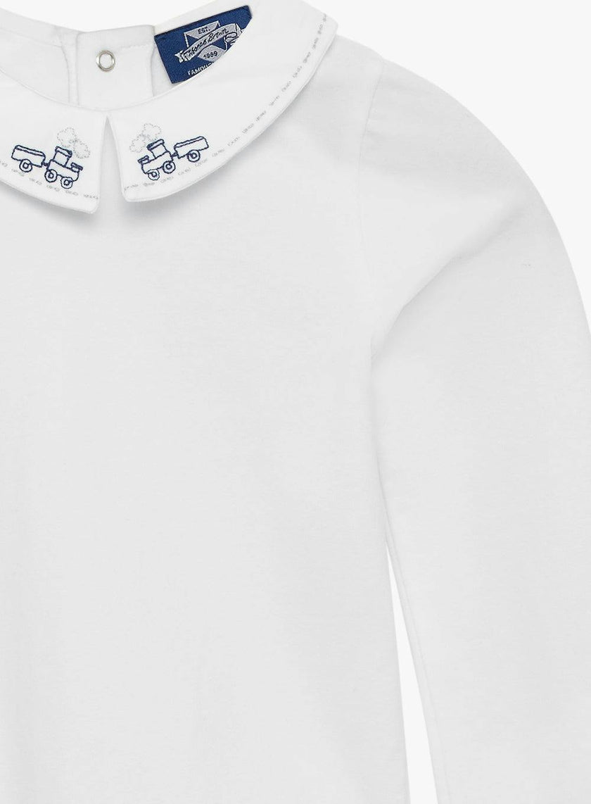 Baby Long Sleeved Monty Train Bodysuit