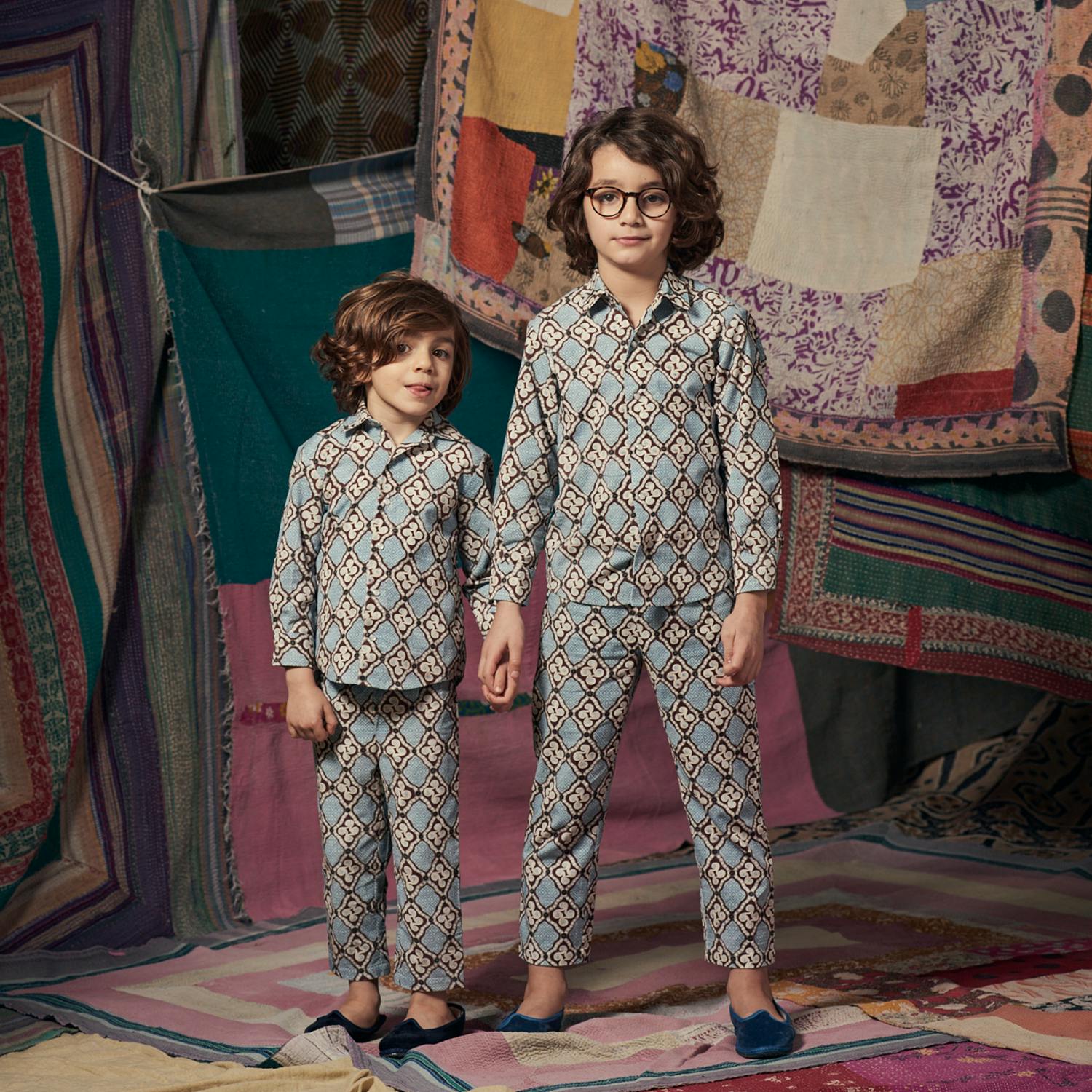 Kids Frankie Shirt and Frankie Pants High Vibrations Blue