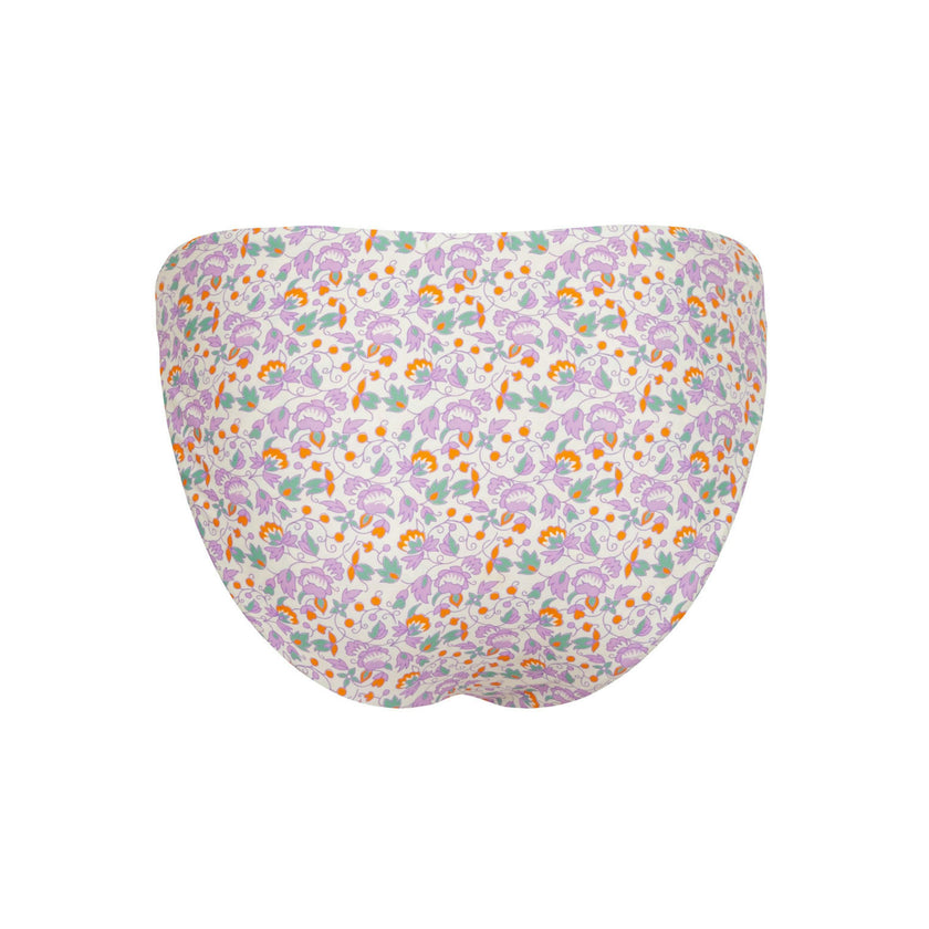 women's orchid floral mid rise bikini bottom