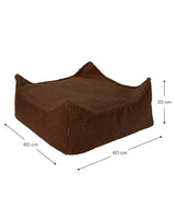 Warm Hazel Square Ottoman