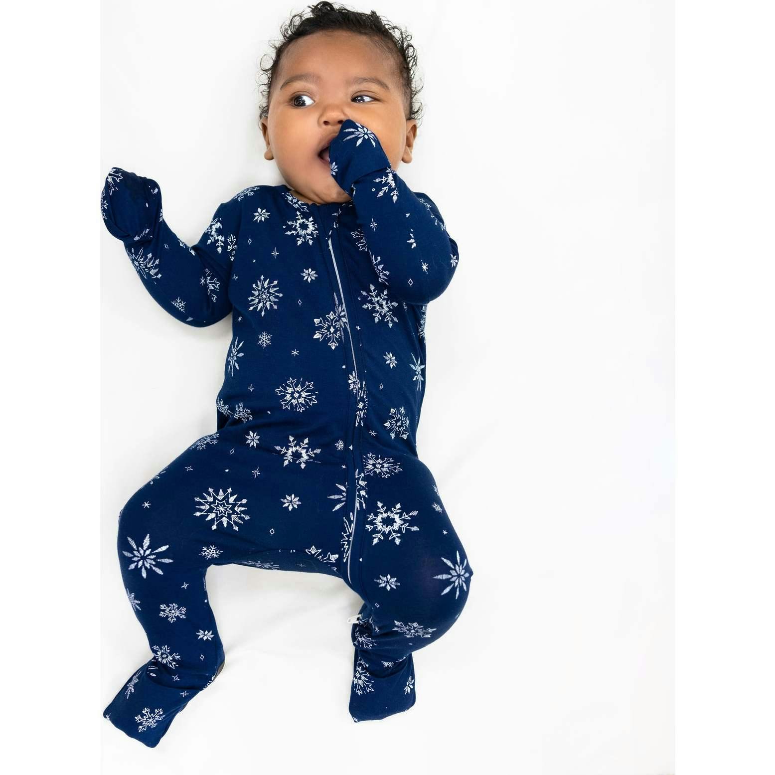 Snowflake Bamboo Convertible Footie