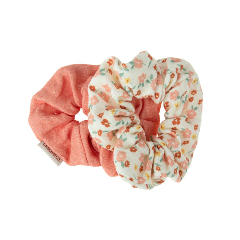 Hair Scrunchies  Set of 2 | Organic Cotton | Lille Cottage Club