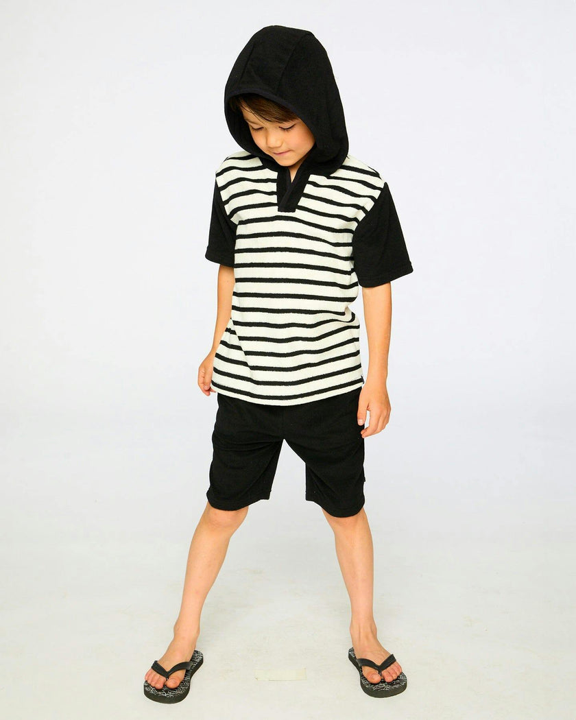 Hooded Terry T-Shirt With Shorts Set