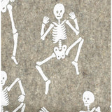 Hand Felted Wool Halloween Skeleton Table Runner - 16x72" Arcadia Home