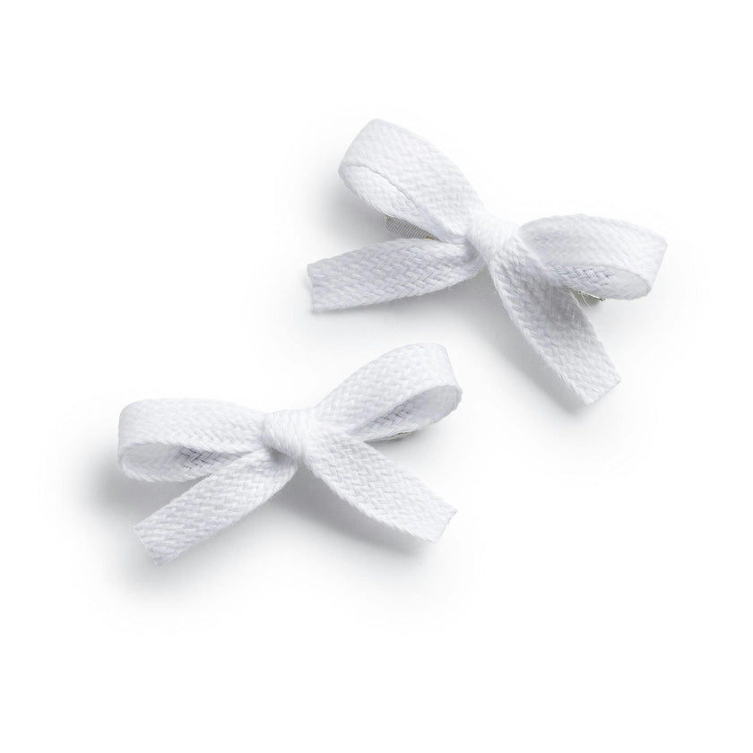 Halo Luxe Hopscotch Twill Double Clip Set - White