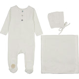 V-Knit Henley Layette Set