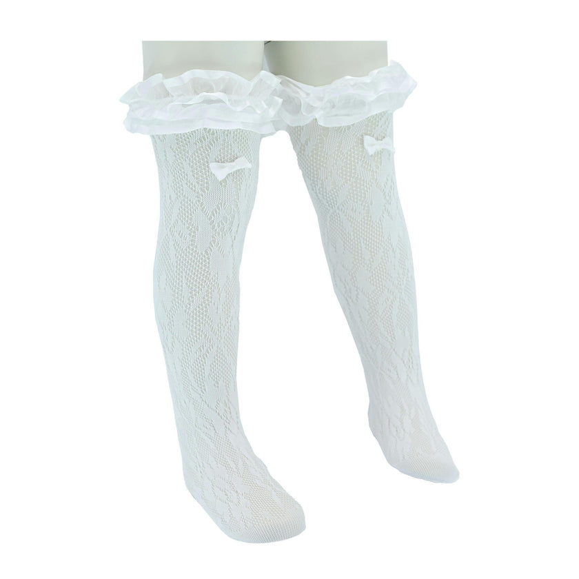 Layered Ruffle Bow Socks