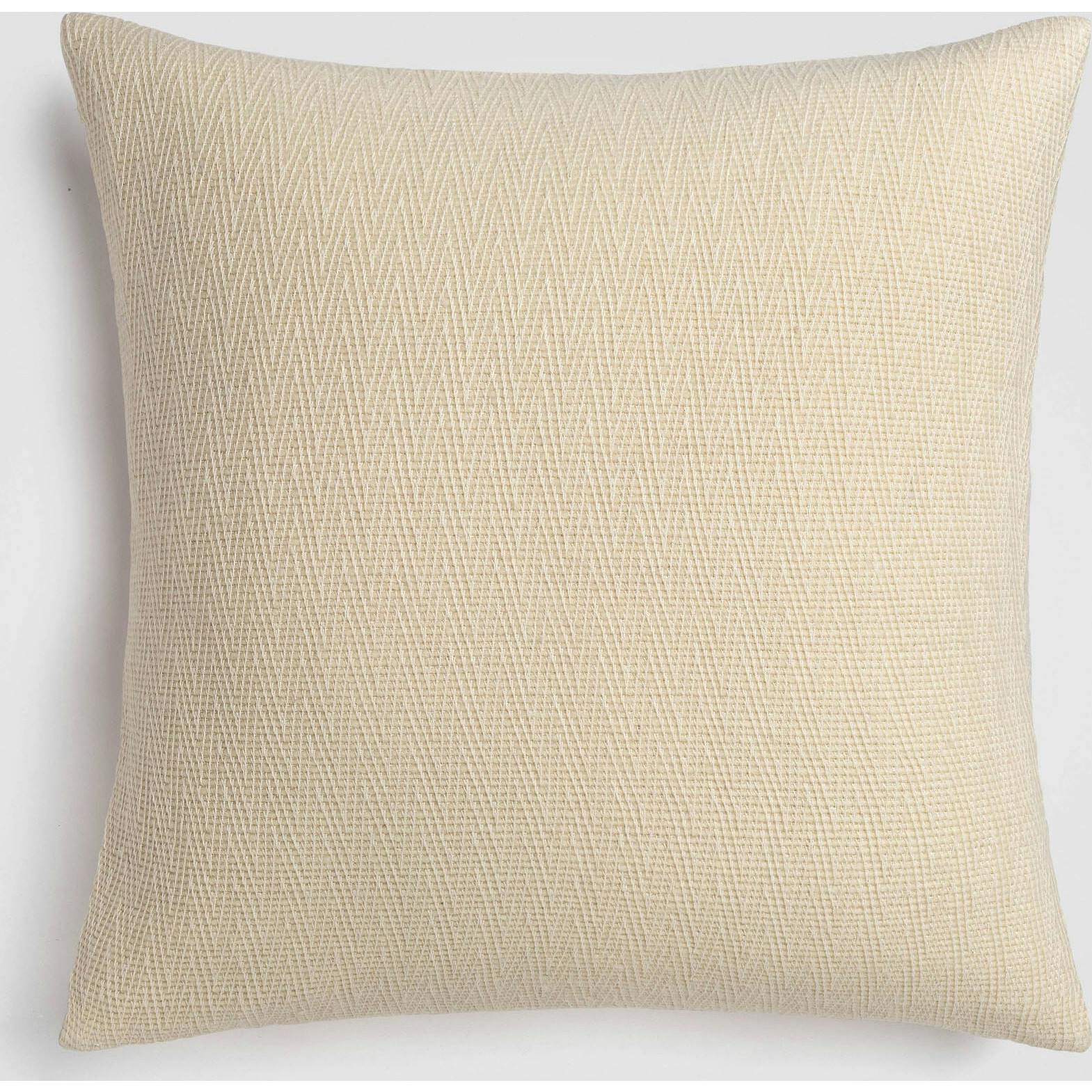 Ivory Chevron Neutral Throw Pillow