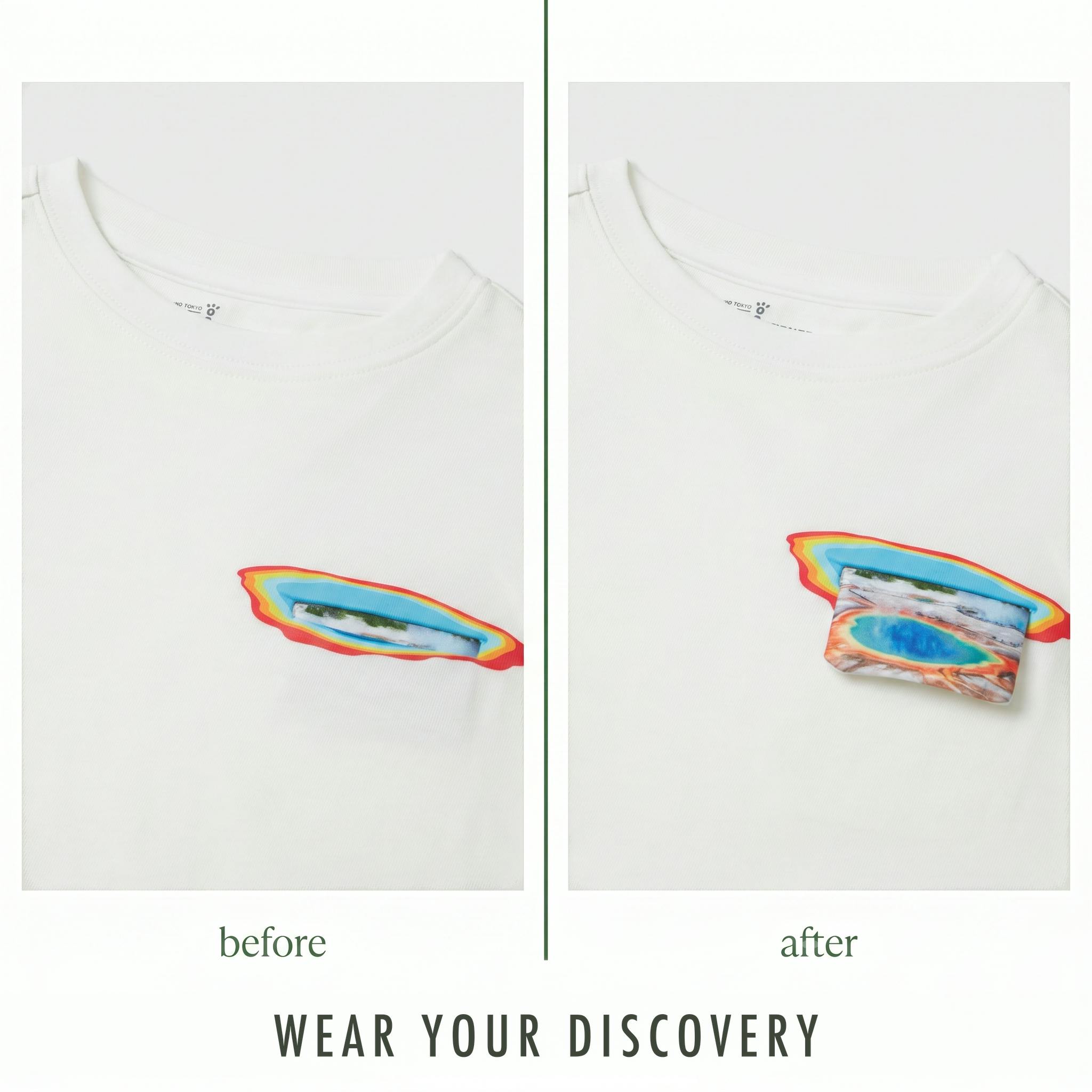 Grand Prismatic Spring Gift Box with Secret Rainbow Pocket Kids Tee, Book, and Activities
