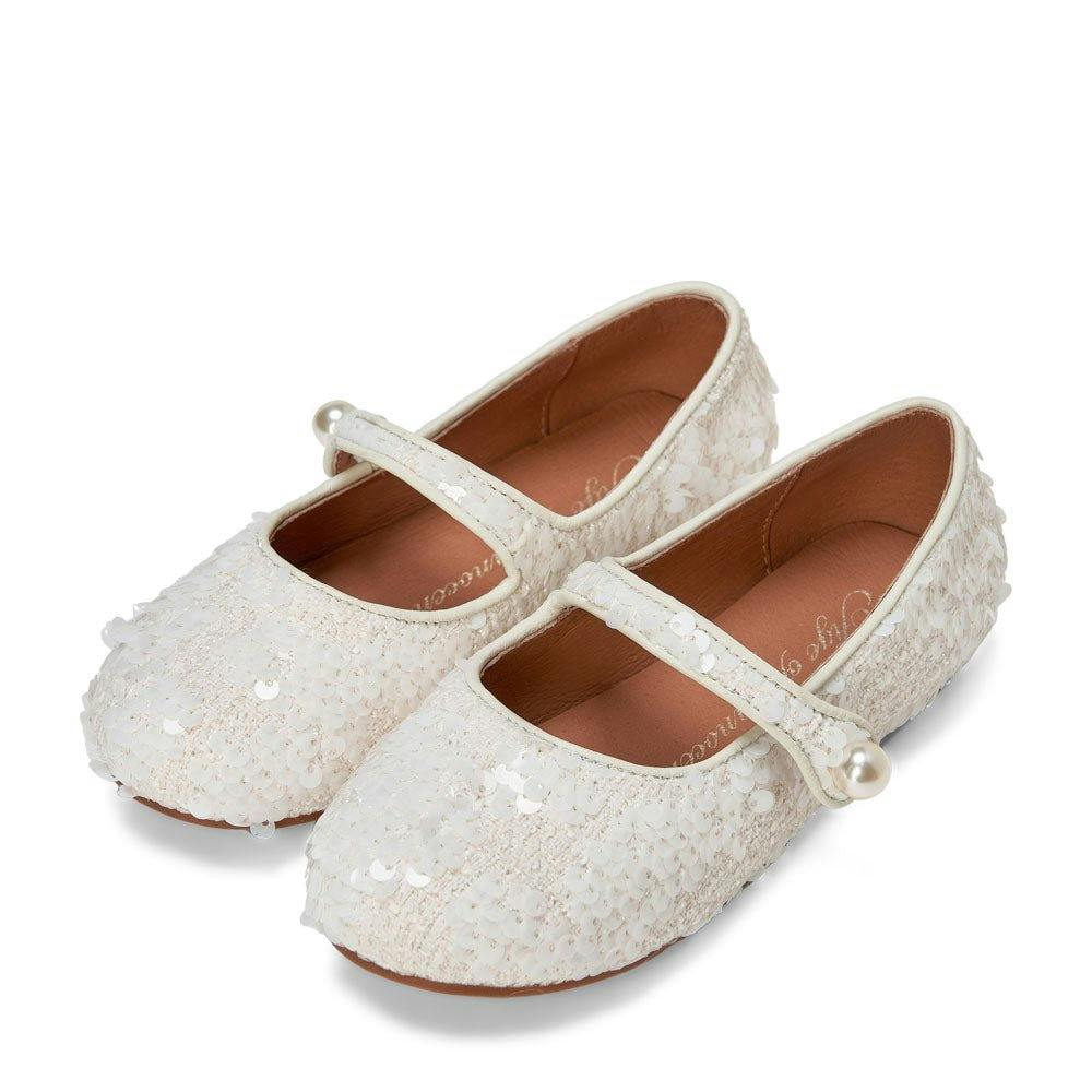Elin 2.0 Sequins Pearl Button Mary Jane Shoes
