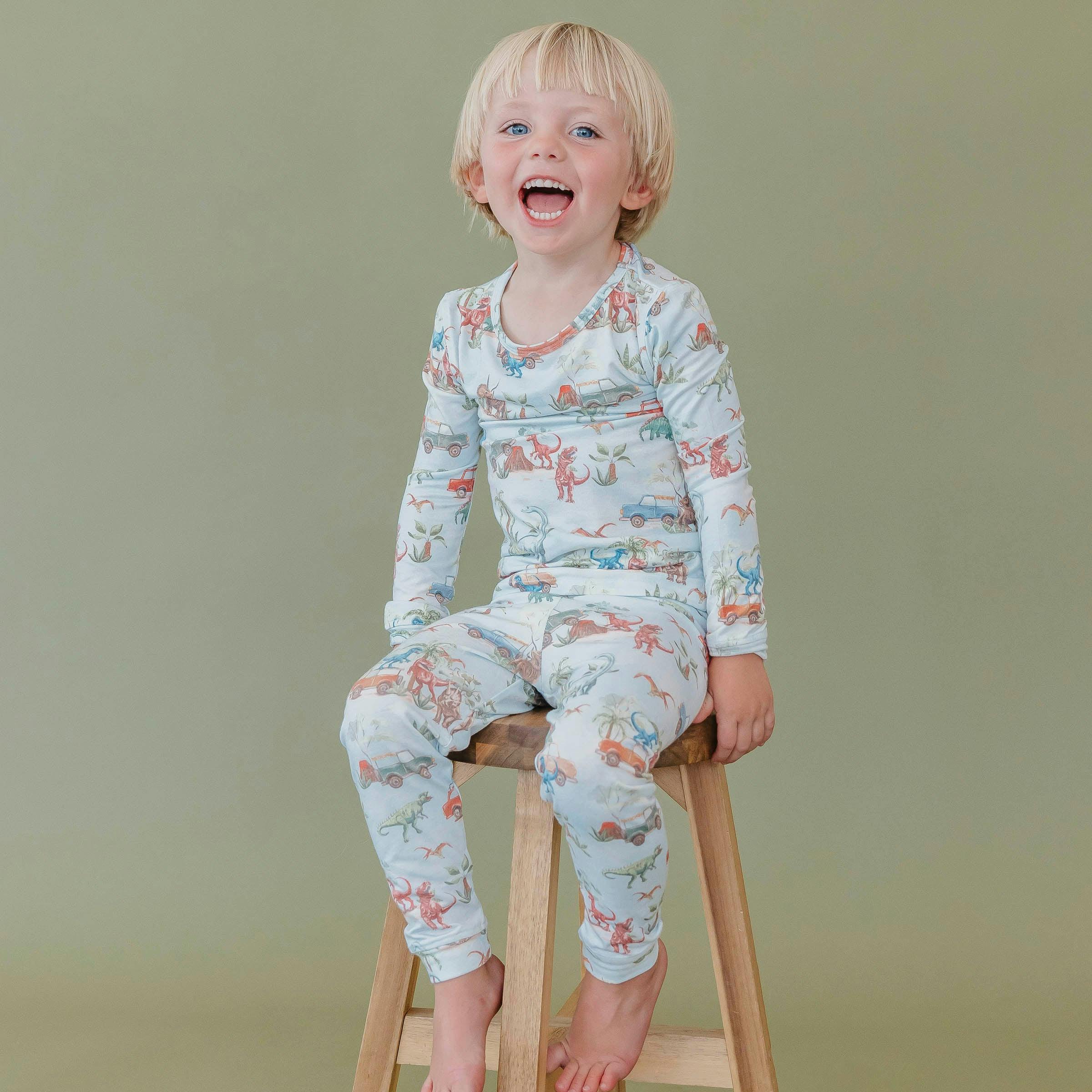 2pc Long Sleeve Pajama Set - Dino Explorer