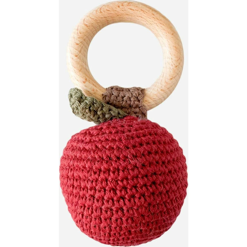 Cotton Crochet Apple Rattle Teether