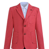 Red Adrian Patterned Blazer Suit Set