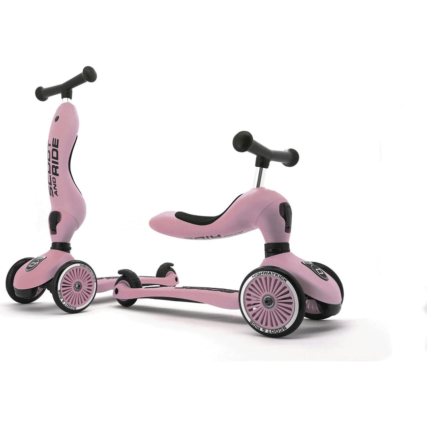 HighwayKick 1 Scooter and Ride On Toy Rose