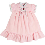Beauchamp Gingham Ruffle Hem Floral Trim Night Dress in Pink (18mths- 10yrs)