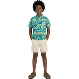 Big Kid Boys Short Sleeve Polo | Sunset Tropics