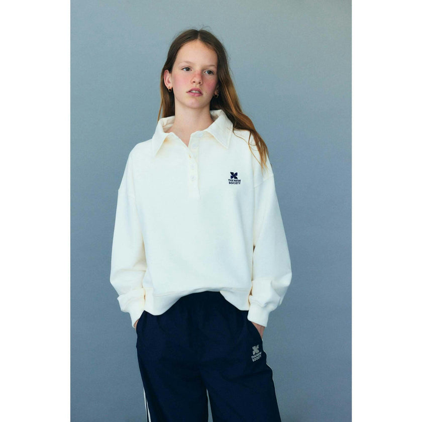 TNS Logo Teen Polo Ecru