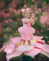 Blush Petal Princess Ruffle Dress