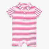 Clearance baby polo shortie in mini stripe
