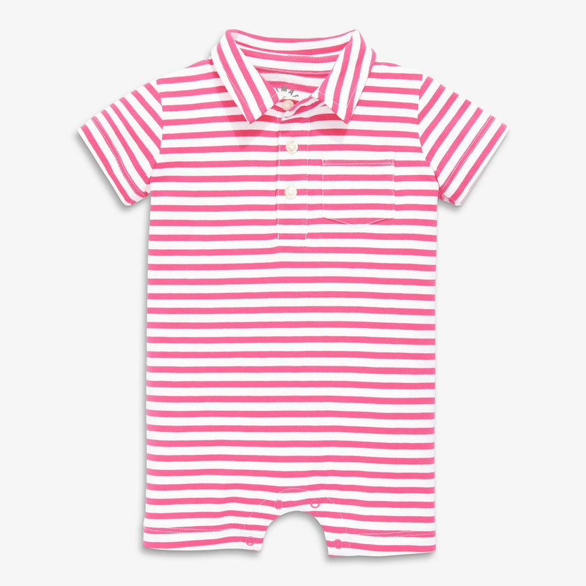 Clearance baby polo shortie in mini stripe