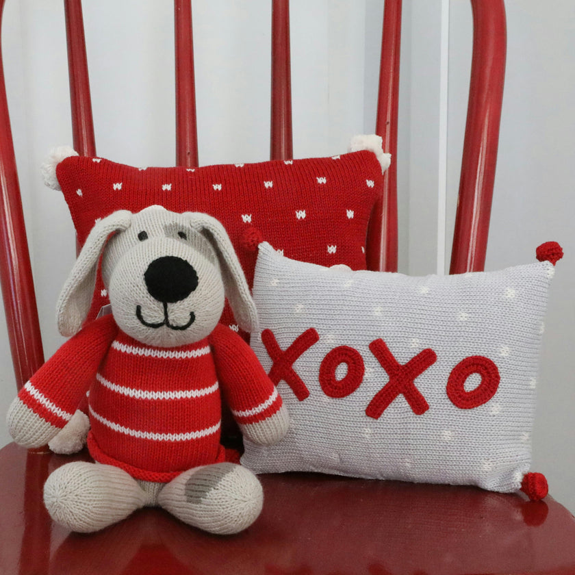 Valentine Puppy Plush, Red