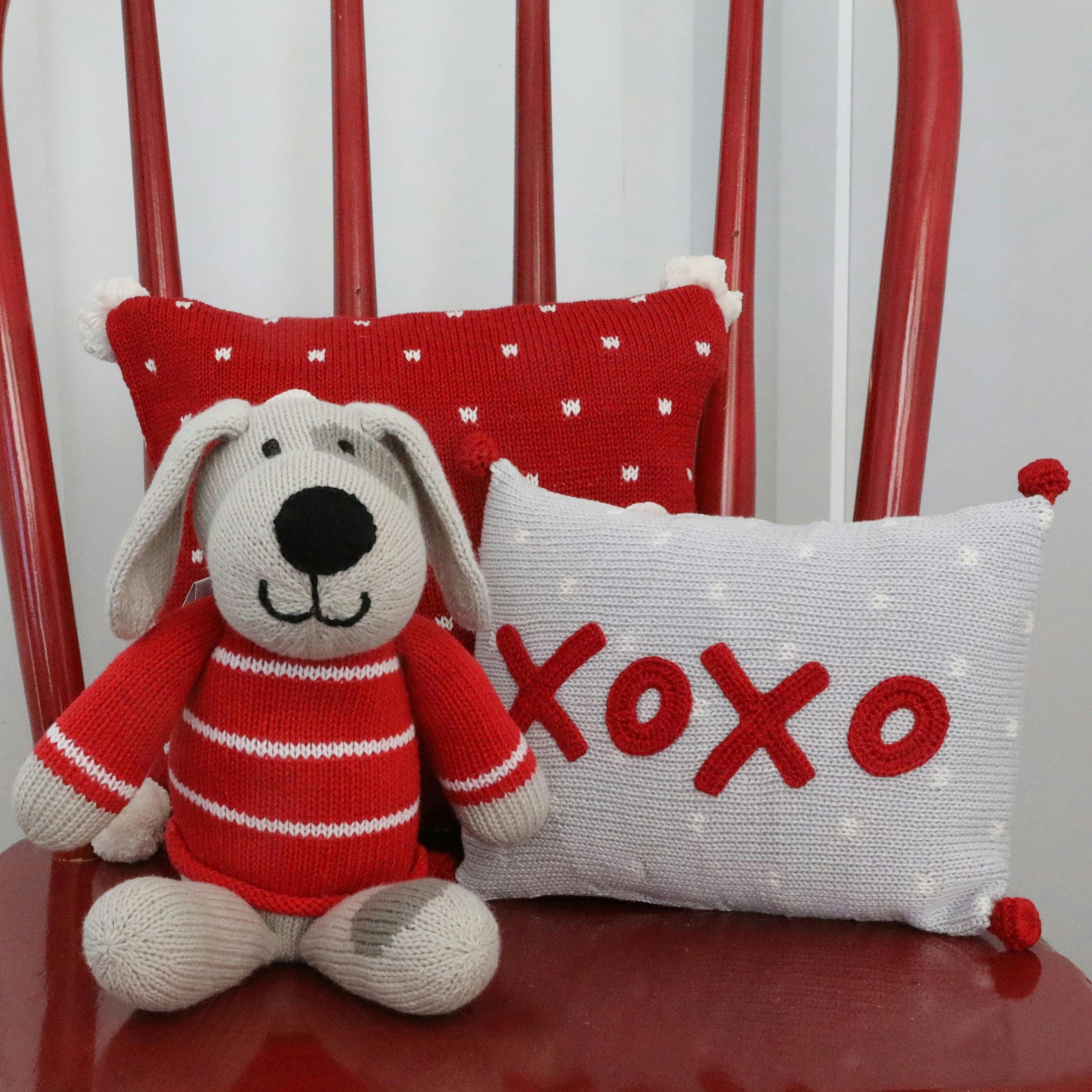 Valentine Puppy Plush, Red