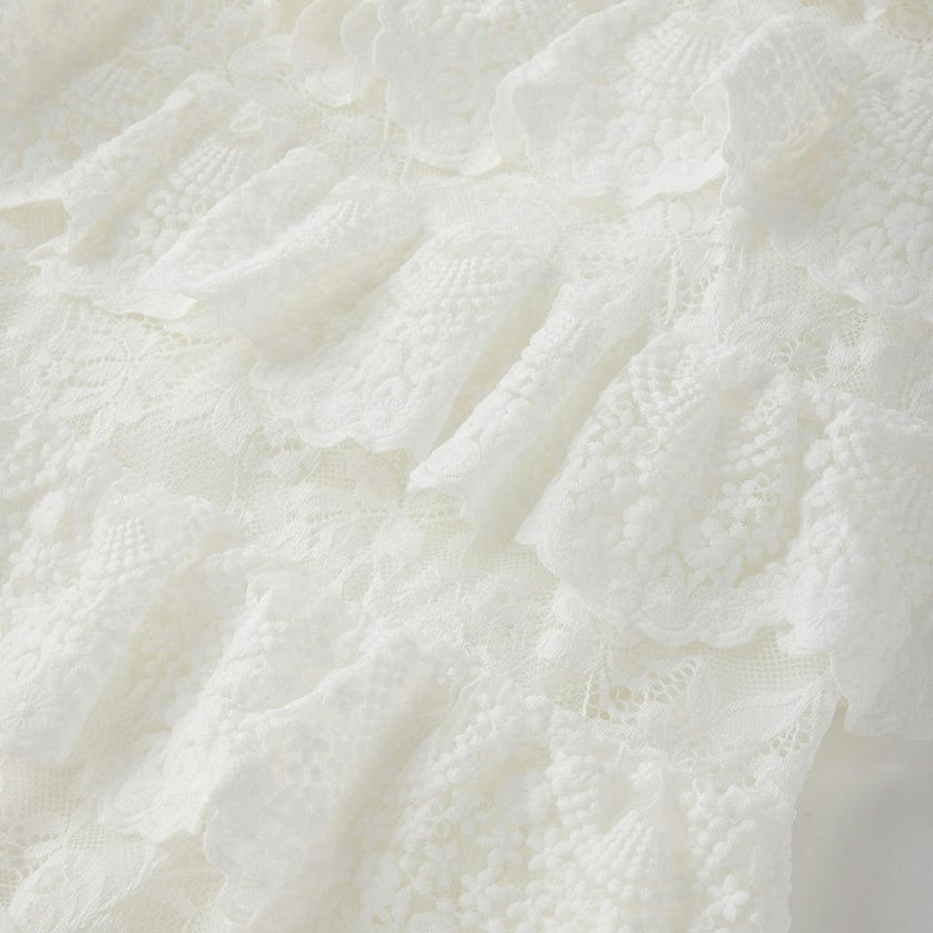 Paloma Lace Frill Maxi Dress