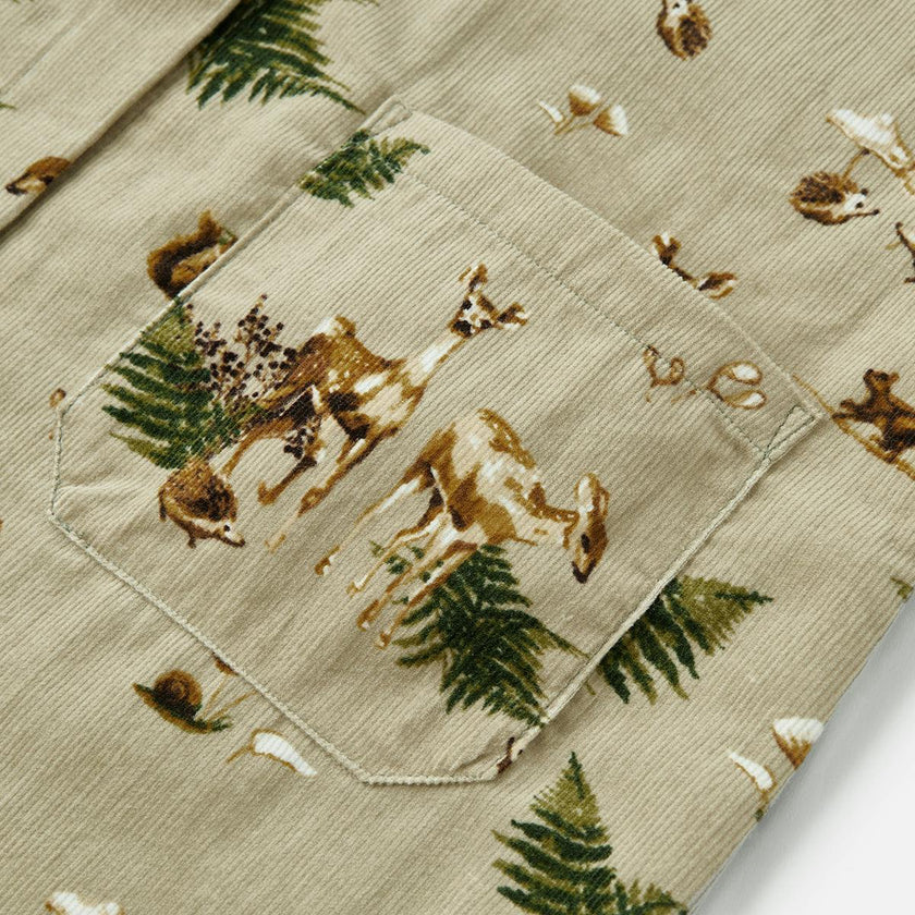 Forest Party Corduroy Snap Jumper