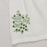 Girls Ava Dress - Green Embroidery