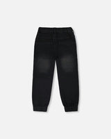 Stretch French Terry Denim Jogger Grey