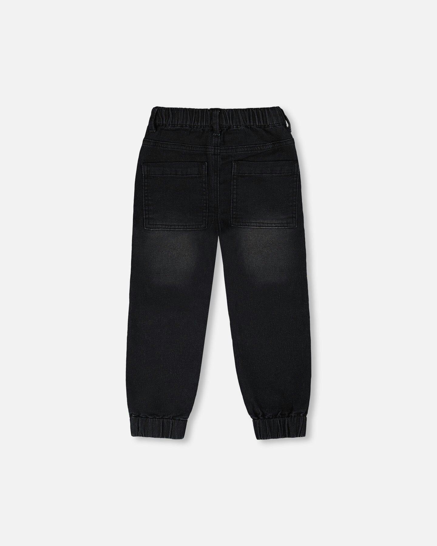 Stretch French Terry Denim Jogger Grey