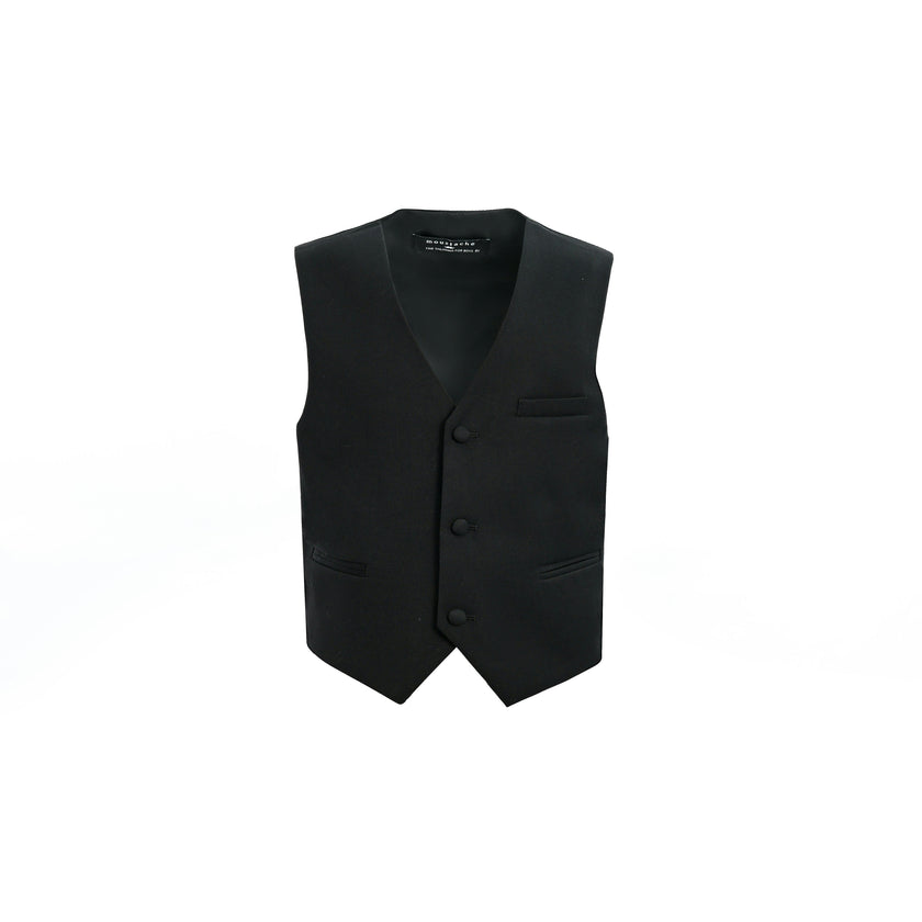 Black Vest Bow Tie Set