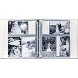 Large Clear Pocket Pebble Grain Leather Photo Album