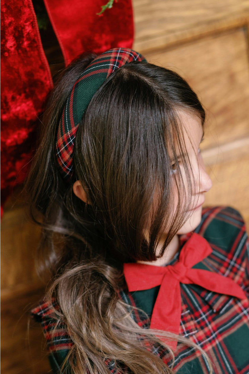 Hair Bows in Evergreen Plaid