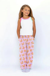 Plush Lavender Teddy Print Loungewear pant