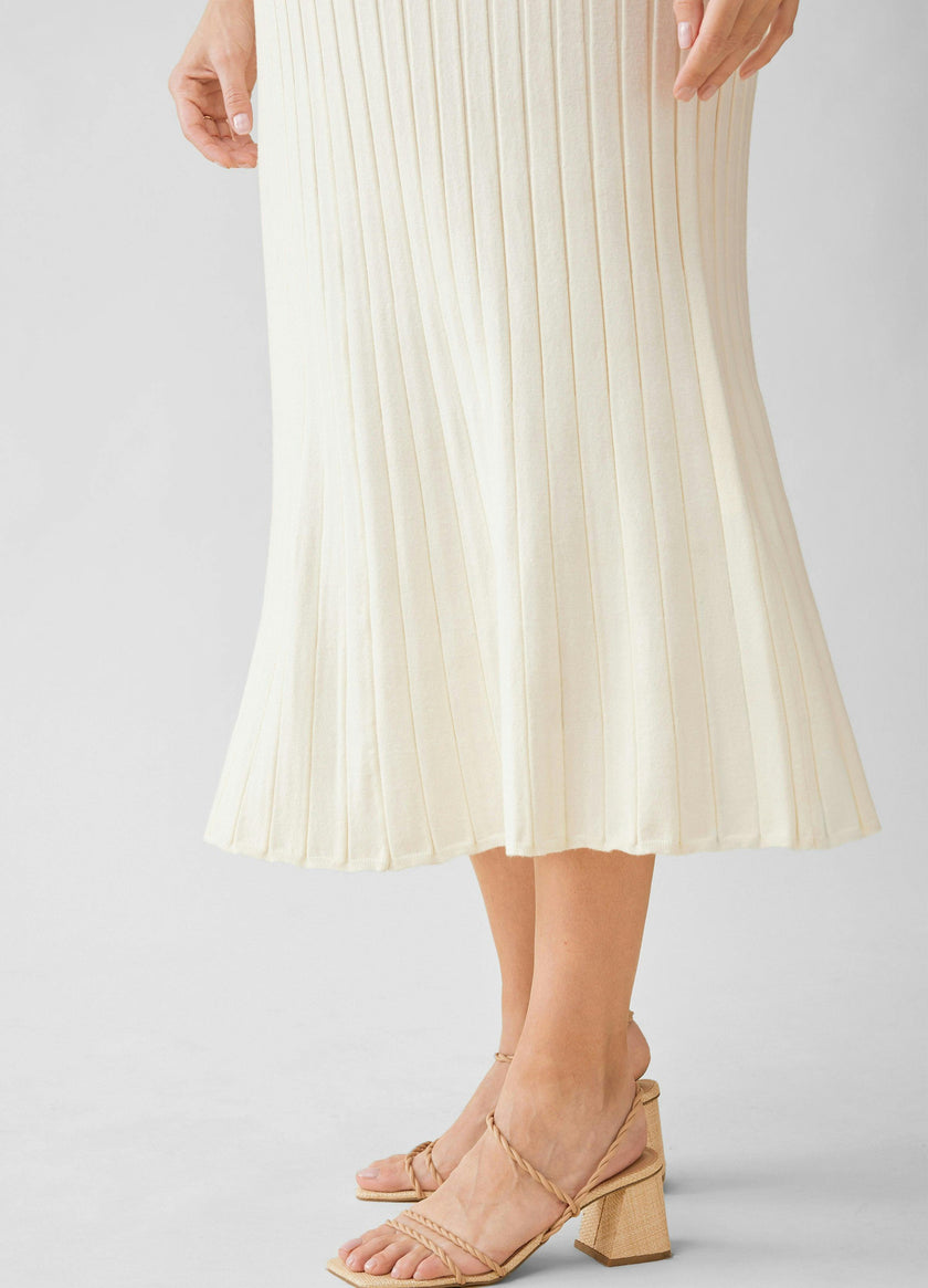 A-Line Sweater Knit Maternity Nursing Midi Dress