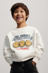 Smiley Sweatshirt Whisper White