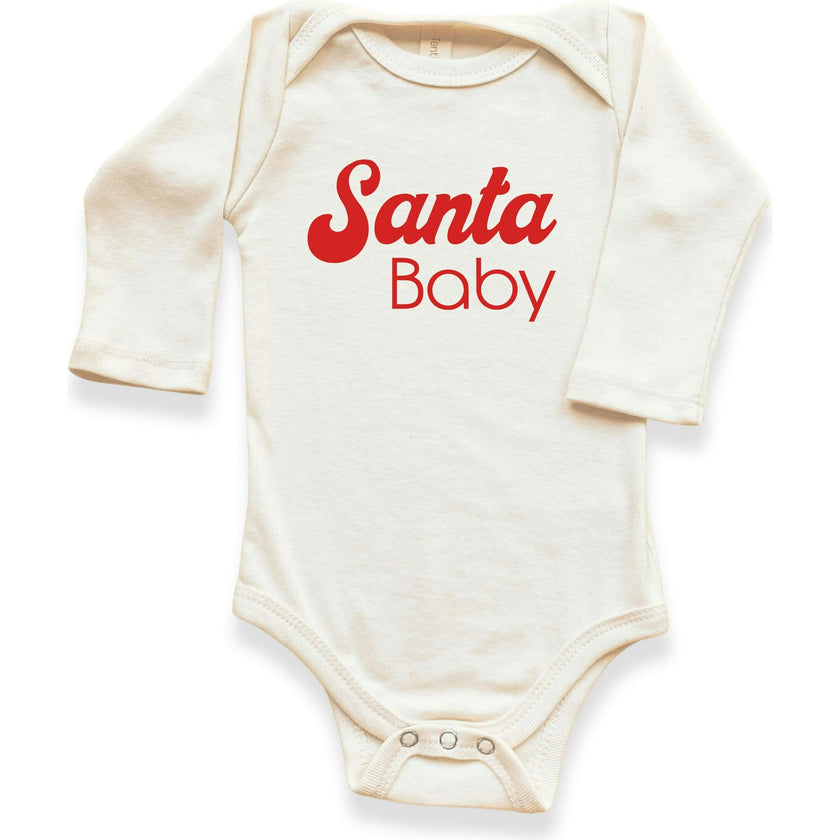 Santa Baby Organic Baby Bodysuit Long Sleeve