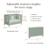 Maki Portable Folding Crib with Toddler Bed Conversion Kit